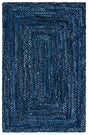 Safavieh Braided 4'-0" x 6'-0" Rug in Navy / Blue
