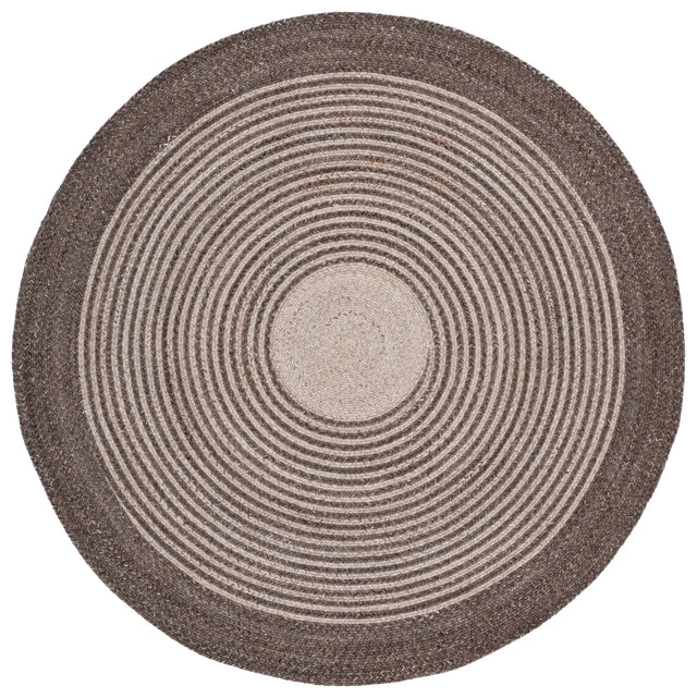 Safavieh Braided 5'-0" x 5'-0" Rug in Brown / Beige