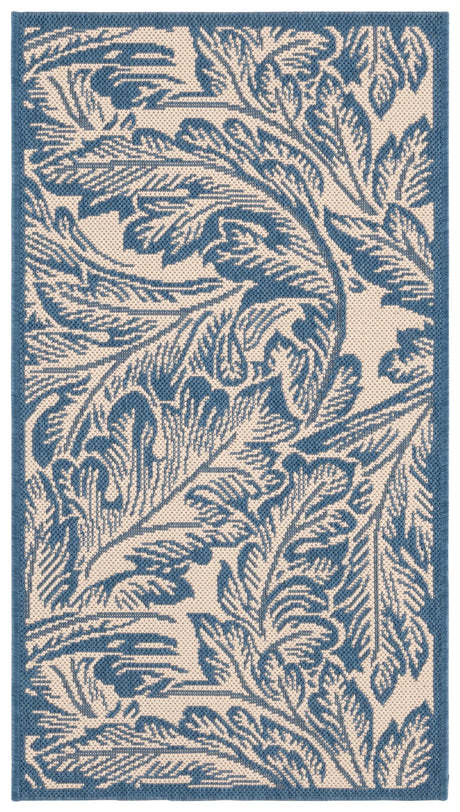 Safavieh Courtyard 2'-0" x 3'-7" Rug in Natural / Blue