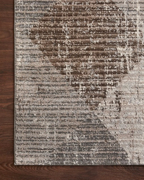 Loloi Austen Aus-04 Stone/Bark Rugs - corner on wood
