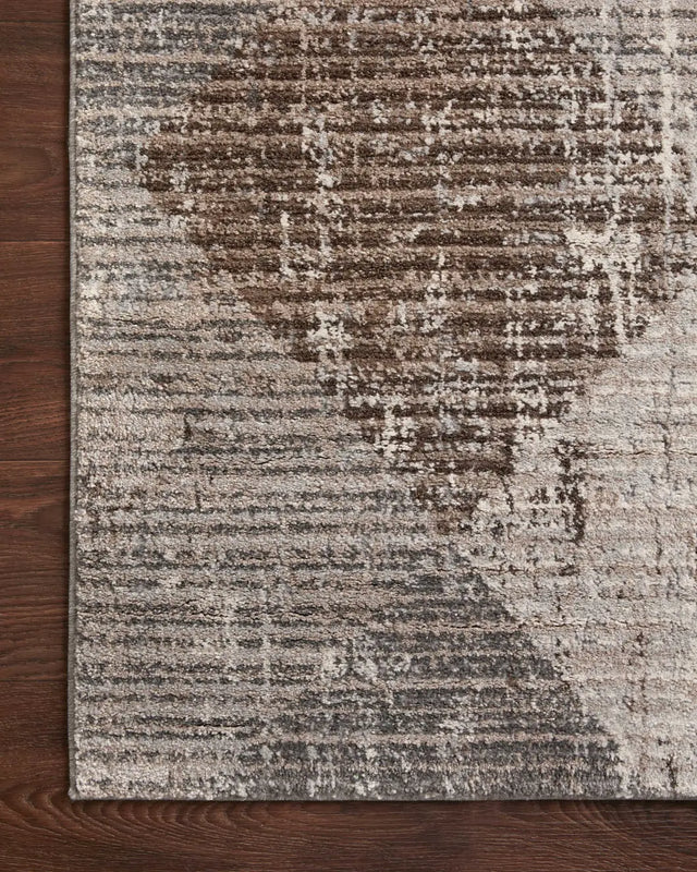 Loloi Austen Aus-04 Stone/Bark Rugs - corner on wood