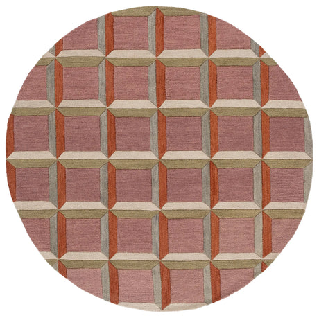Safavieh Genre 6'-0" x 6'-0" Rug in Pink / Beige