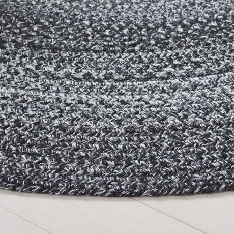 Safavieh Braided 5'-0" x 5'-0" Rug in Black / Ivory