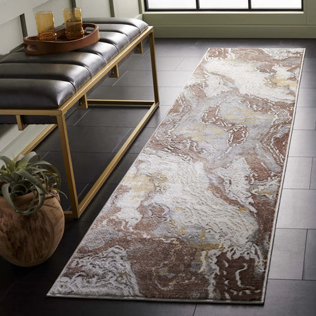 Safavieh Palma 2'-2" x 9'-0" Rug in Beige / Brown
