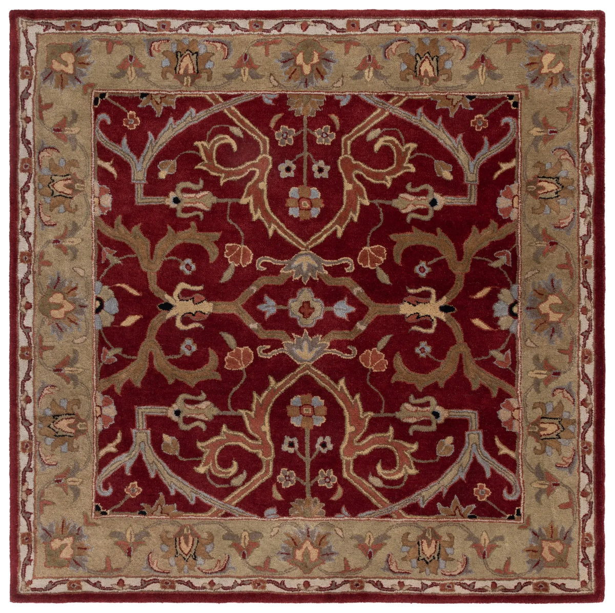 Safavieh Heritage 6'-0" x 6'-0" Rug in Red / Gold