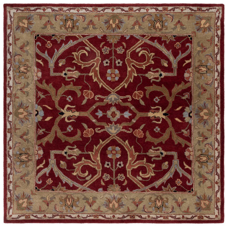 Safavieh Heritage 6'-0" x 6'-0" Rug in Red / Gold