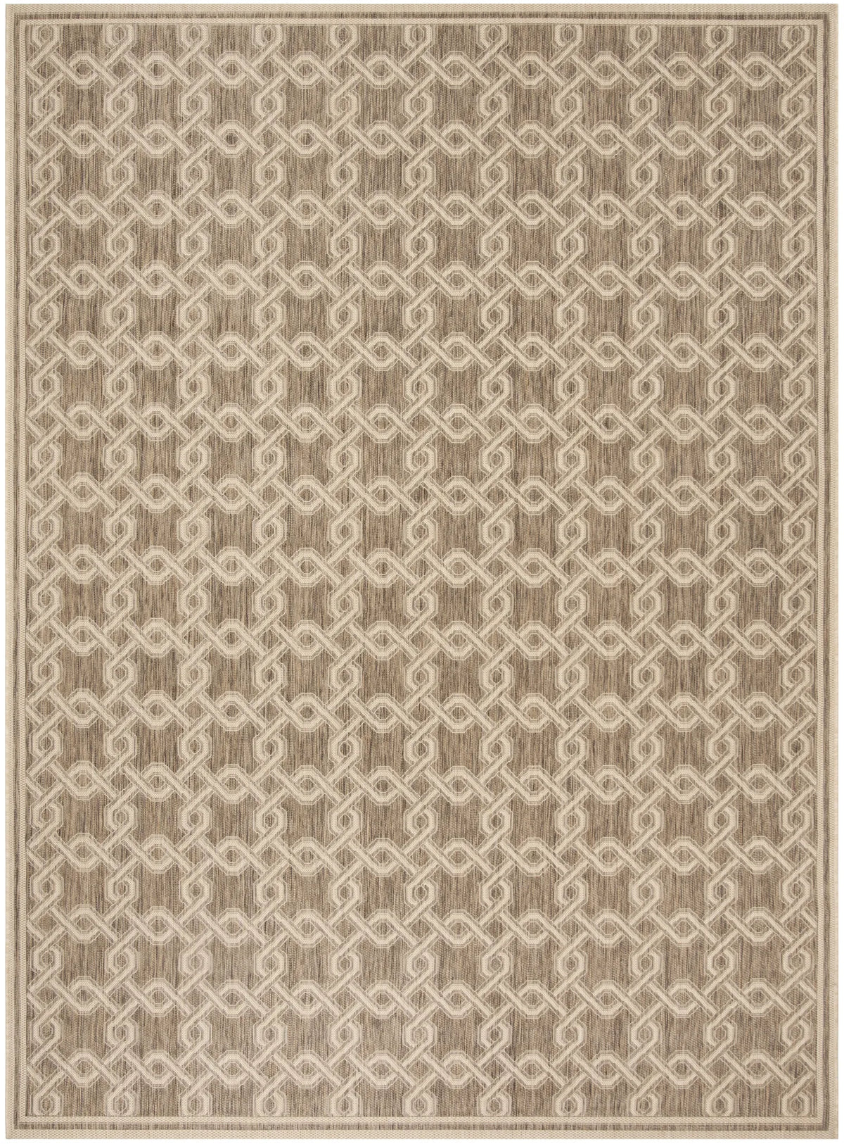 Safavieh Martha Stewart 6'-7" x 9'-6" Rug in Brown / Creme