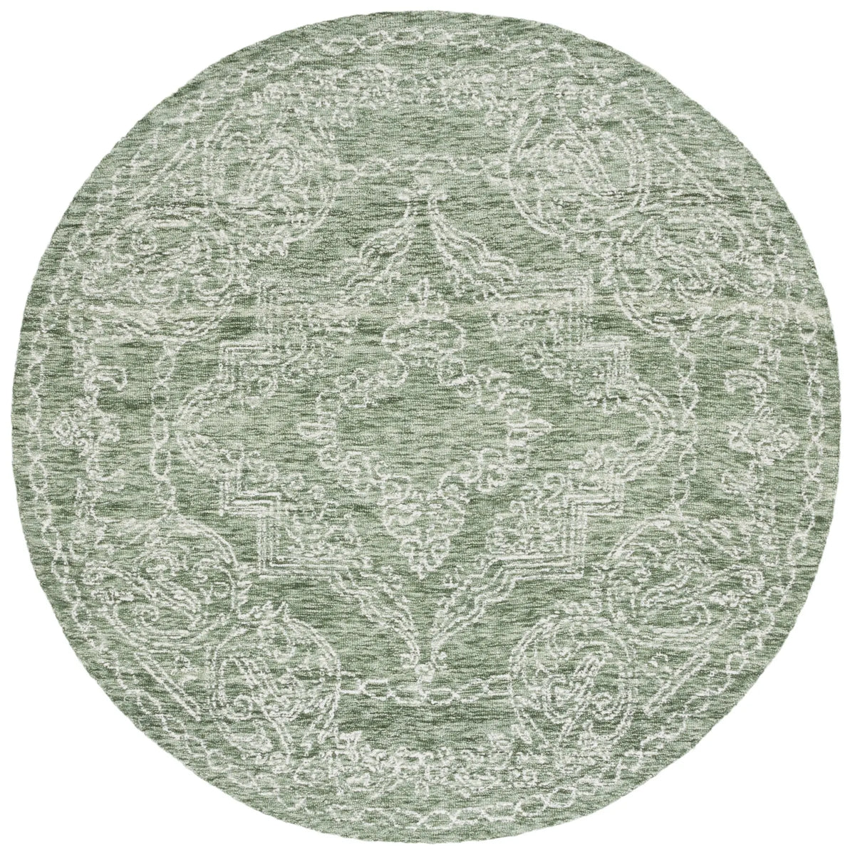 Safavieh Metro 5'-0" x 5'-0" Rug in Green / Ivory