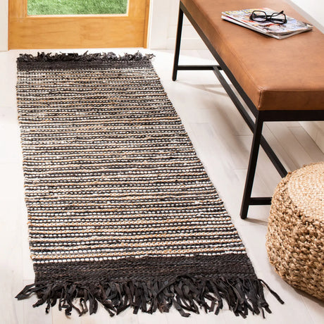 Safavieh Vintage Leather 2'-3" x 6'-0" Rug in Dark Brown / Multi