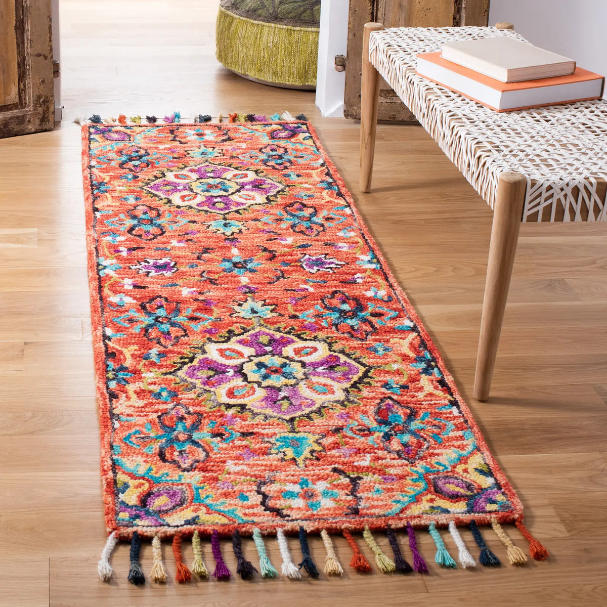 Safavieh Aspen 2'-3" x 7'-0" Rug in Red / Gold