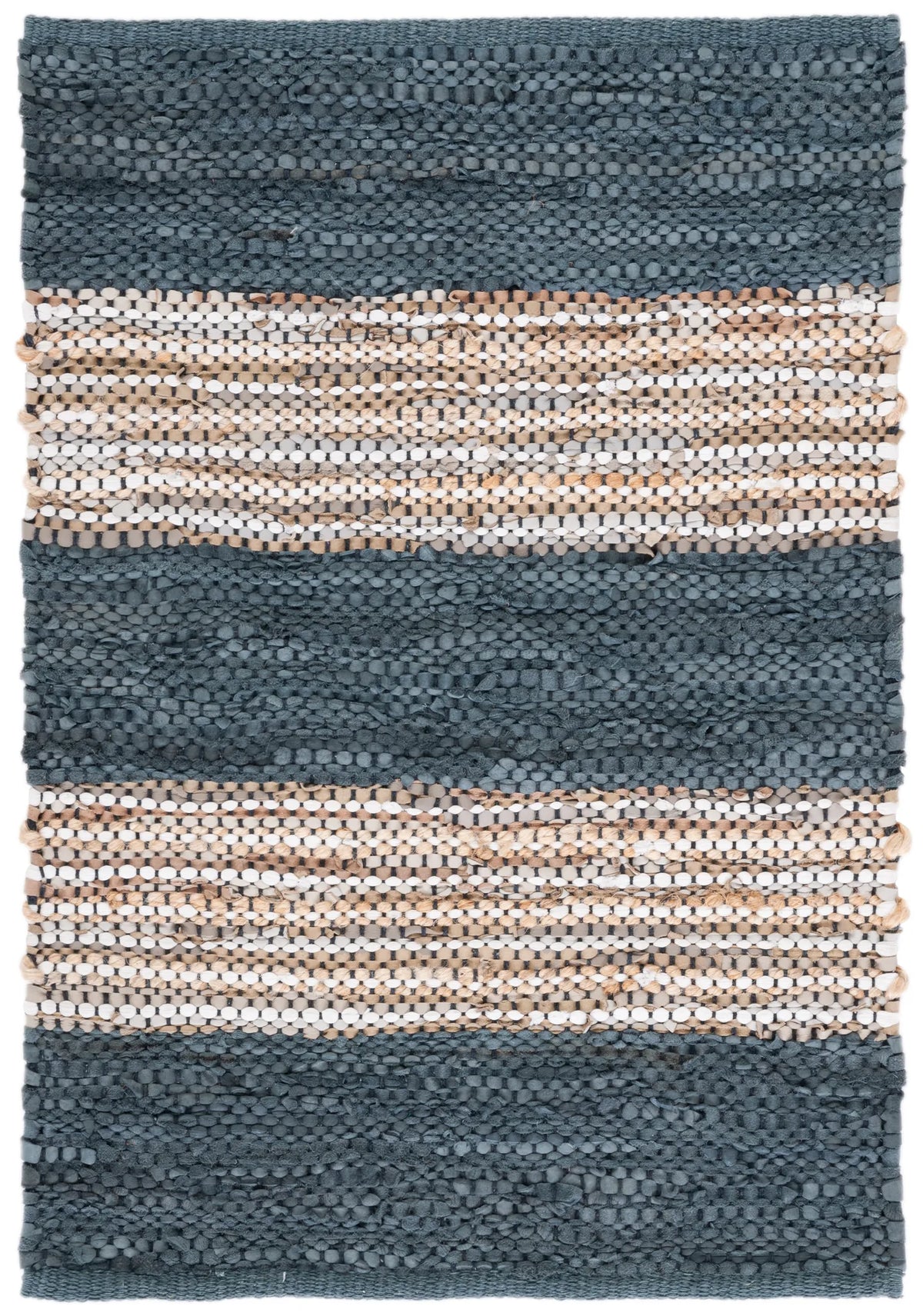 Safavieh Vintage Leather 2'-0" x 3'-0" Rug in Dark Grey / Natural