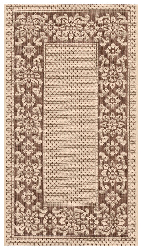 Safavieh Courtyard 2'-0" x 3'-7" Rug in Cream / Light Chocolate