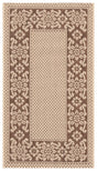 Safavieh Courtyard 2'-0" x 3'-7" Rug in Cream / Light Chocolate