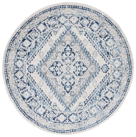 Safavieh Tulum 6'-7" x 6'-7" Rug in Ivory / Blue