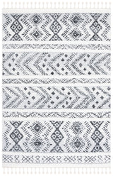 Safavieh Moroccan Tassel Shag 4'-0" x 6'-0" Rug in Ivory / Grey