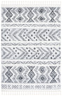 Safavieh Moroccan Tassel Shag 4'-0" x 6'-0" Rug in Ivory / Grey