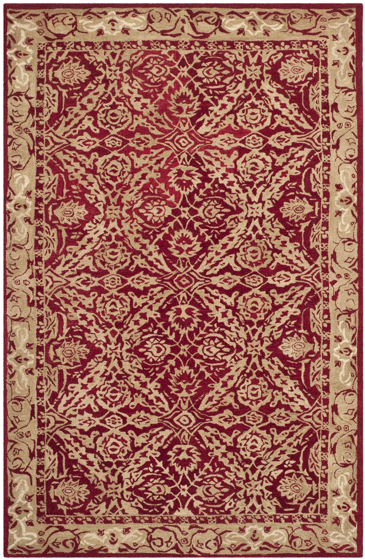 Safavieh Anatolia 4'-0" x 6'-0" Rug in Red / Ivory