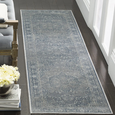Safavieh Vintage 2'-2" x 12'-0" Rug in Light Blue / Light Grey