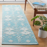 Safavieh Kilim 2'-3" x 9'-0" Rug in Teal / Ivory