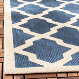 Safavieh Courtyard 4'-0" x 5'-7" Rug in Navy / Beige