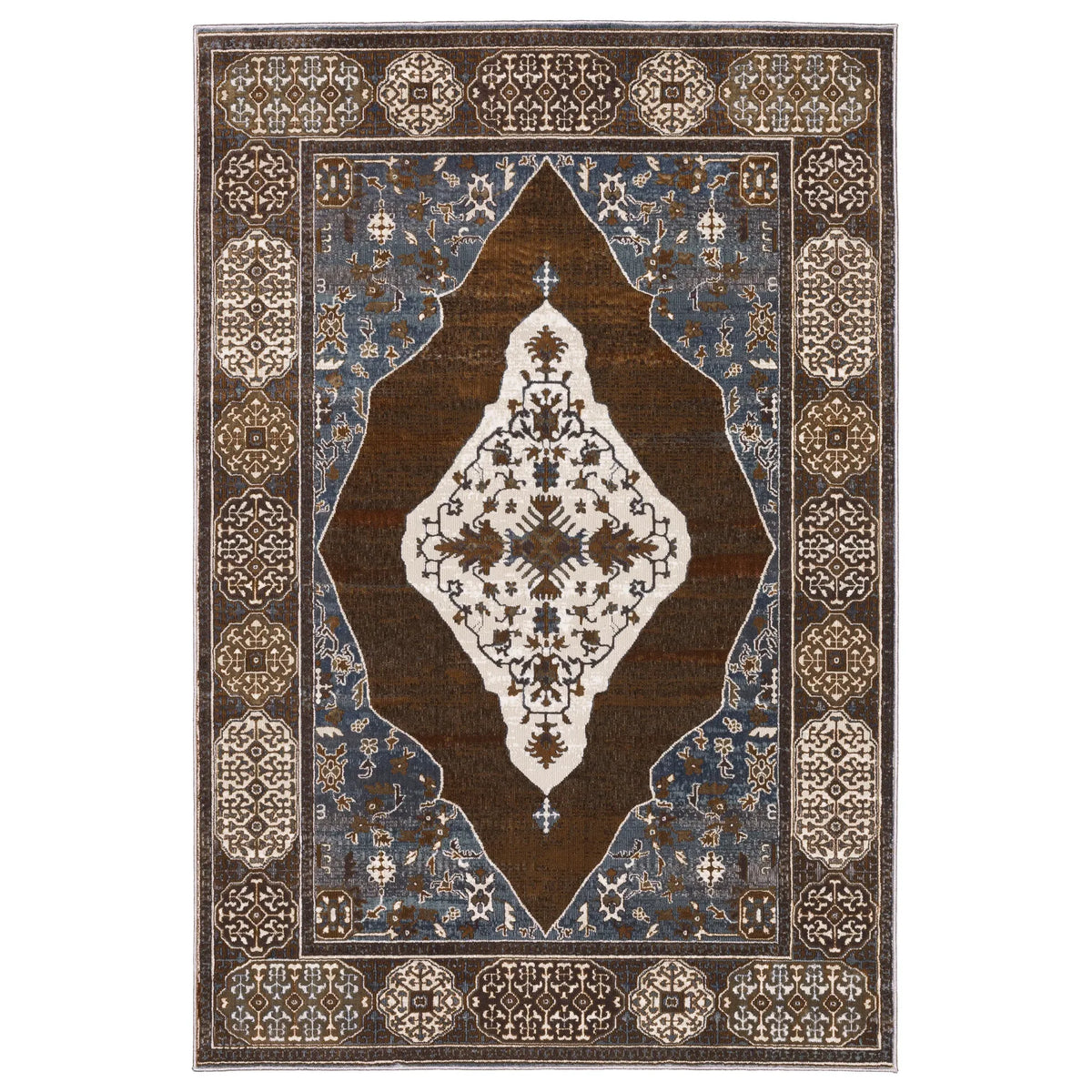 Oriental Weavers Sphinx Ellington Ell06 Rust/ Blue Rug - main flat