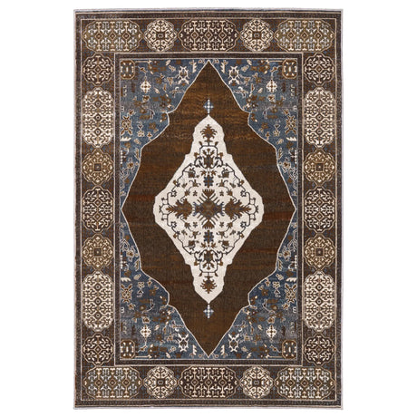 Oriental Weavers Sphinx Ellington Ell06 Rust/ Blue Rug - main flat