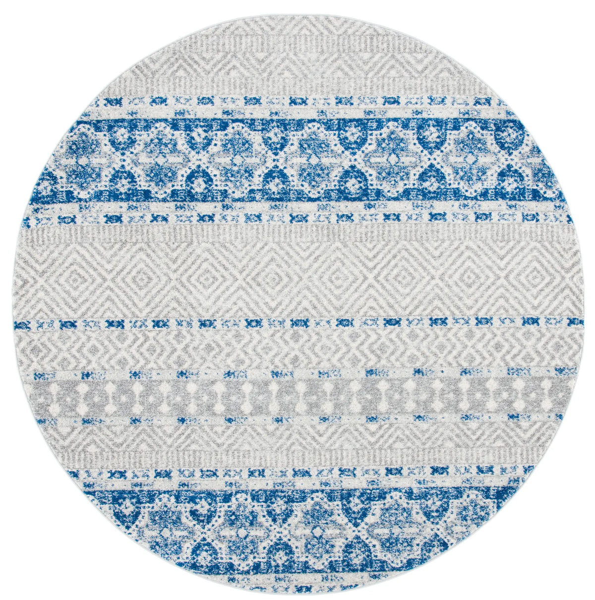 Safavieh Madison 700 6'-7" x 6'-7" Rug in Silver / Navy