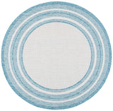 Safavieh Courtyard 10'-0" x 10'-0" Rug in Ivory / Aqua