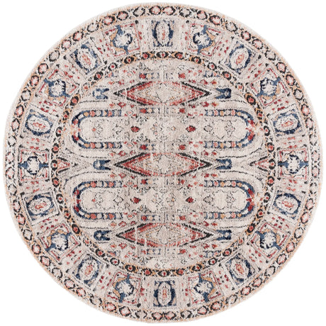 Safavieh Luna 6'-7" x 6'-7" Rug in Beige / Blue Rust