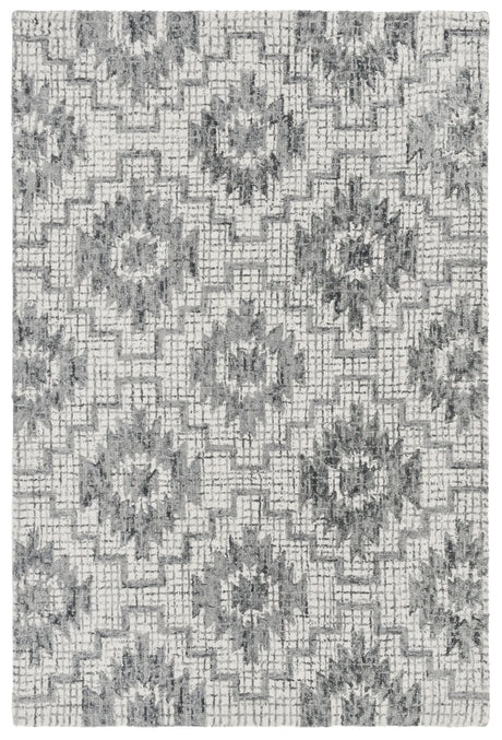 Safavieh Abstract 4'-0" x 6'-0" Rug in Ivory / Dark Grey