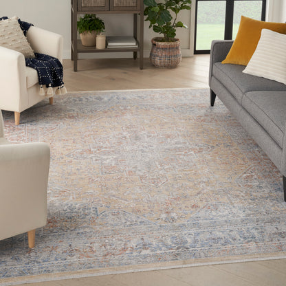 Nourison Elegant Heirlooms Elh01 Grey Gold Area Rug