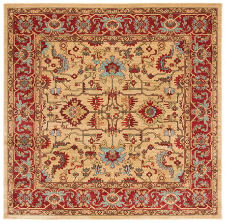 Safavieh Mahal 6'-7" x 6'-7" Rug in Beige / Red
