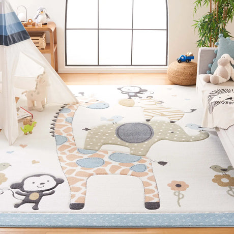 Safavieh Carousel Kids 100 10'-0" x 14'-0" Rug in Ivory