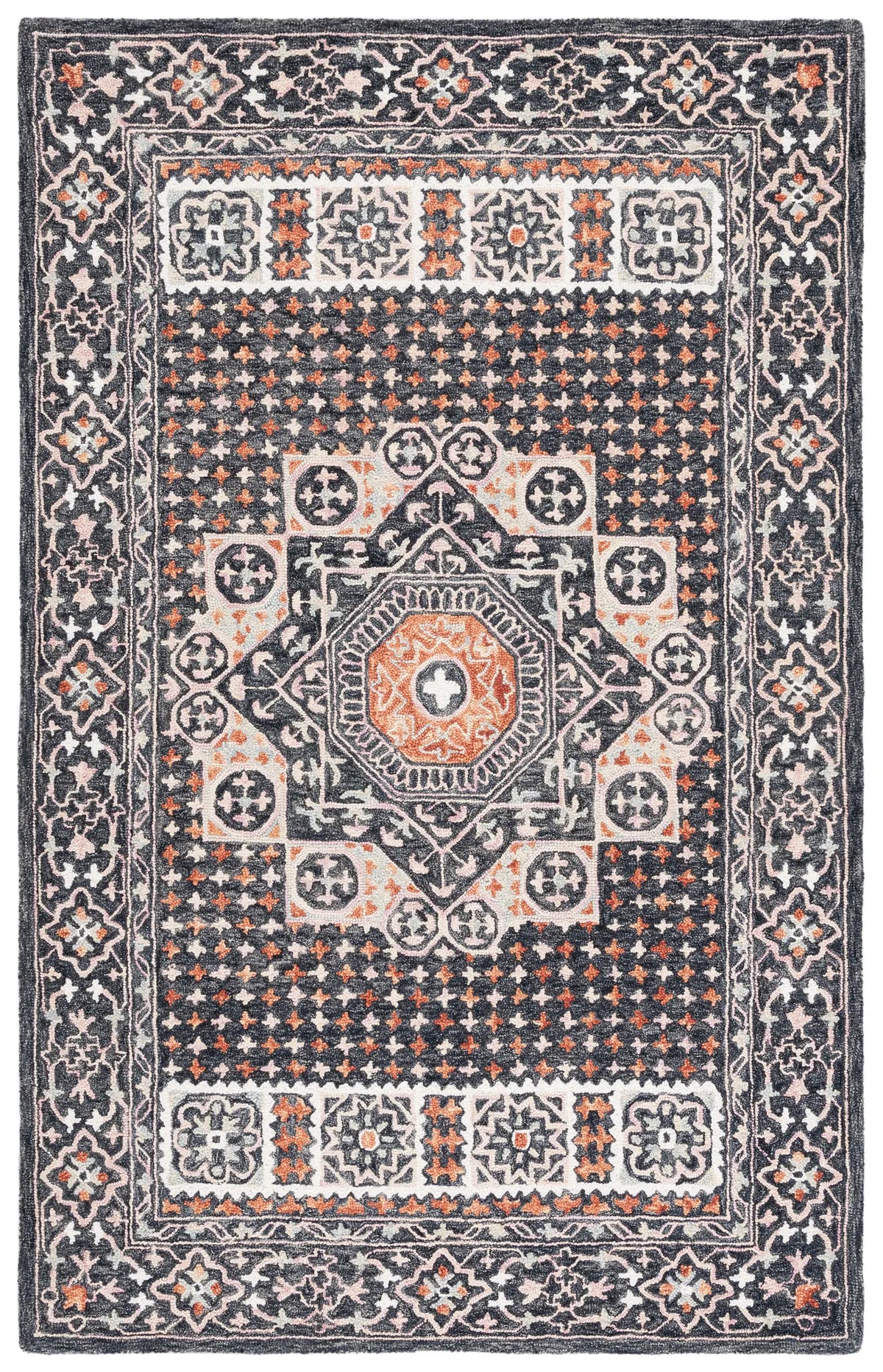 Safavieh Aspen 4'-0" x 6'-0" Rug in Black / Rust