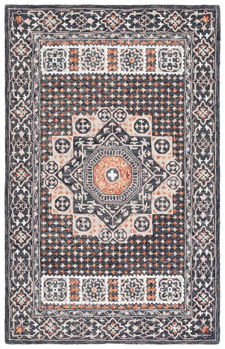 Safavieh Aspen 4'-0" x 6'-0" Rug in Black / Rust