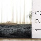 Safavieh Rainbow Shag 4'-0" x 6'-0" Rug in Dark Grey