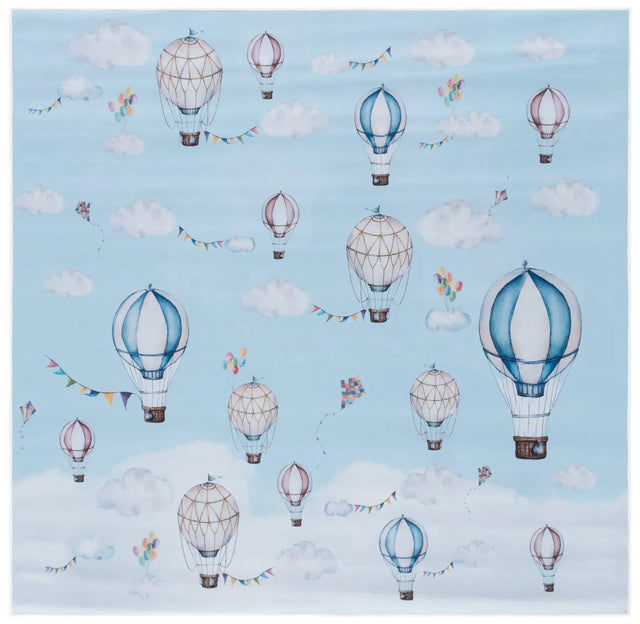Safavieh Tacoma Kids 100 5'-0" x 5'-0" Rug in Ivory / Blue