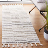 Safavieh Moroccan Tassel Shag 2'-3" x 10'-0" Rug in Beige / Ivory