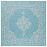 Safavieh Courtyard 6'-7" x 6'-7" Rug in Aqua / Grey