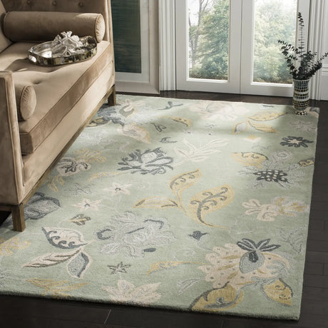 Safavieh Jardin 4'-0" x 6'-0" Rug in Light Green / Multi