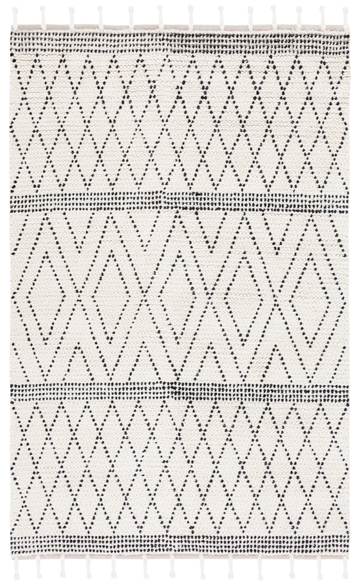 Safavieh Casablanca 4'-0" x 6'-0" Rug in Ivory / Black