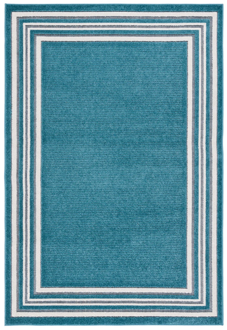 Safavieh Cabana 4'-0" x 6'-0" Rug in Turquoise / Ivory