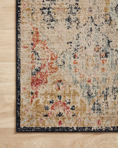 Loloi Jocelyn Joc-07 Khaki/Multi Rugs - corner on wood