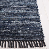 Safavieh Rag Rug 4'-0" x 6'-0" Rug in Navy / Black