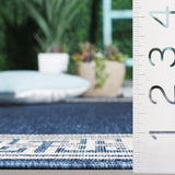 Safavieh Beach House 4'-0" x 6'-0" Rug in Blue / Ivory