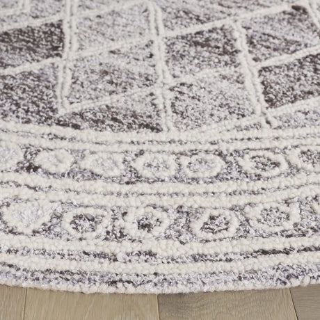 Safavieh Abstract 6'-0" x 6'-0" Rug in Ivory / Grey