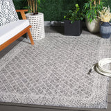 Safavieh Courtyard 4'-0" x 5'-7" Rug in Light Grey / Dark Grey