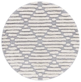 Safavieh Hi-Lo Shag 6'-7" x 6'-7" Rug in Grey / Beige