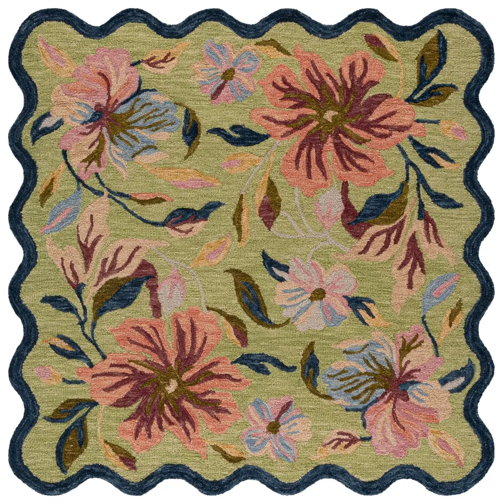 Safavieh Jardin 6'-0" x 6'-0" Rug in Light Green / Blue