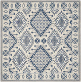 Safavieh Micro-Loop 5'-0" x 5'-0" Rug in Ivory / Blue